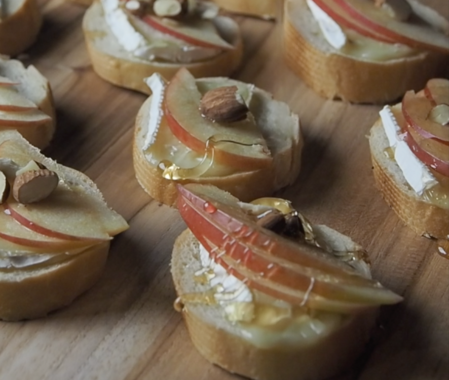 Hot Honey Brie Crostinis – A Sweet & Spicy Recipe from Bee Mafia